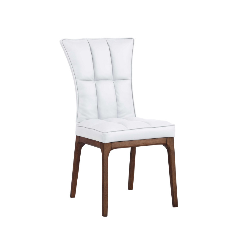 Peggy Sc Wal Wht Modern Tufted Side Chair Solid Wood Frame 1