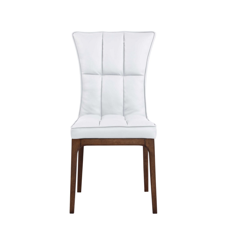 Peggy Sc Wal Wht Modern Tufted Side Chair Solid Wood Frame 3
