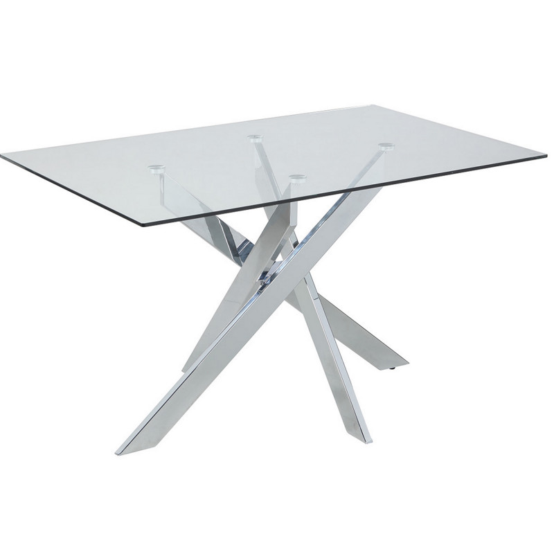 PIXIE-DT Contemporary Square Glass Dining Table