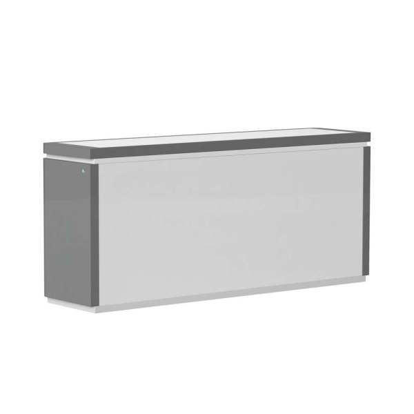 Rachel Buf Chintaly 2 Tone Contemporary Buffet Tinted Glass Doors Led Light 4