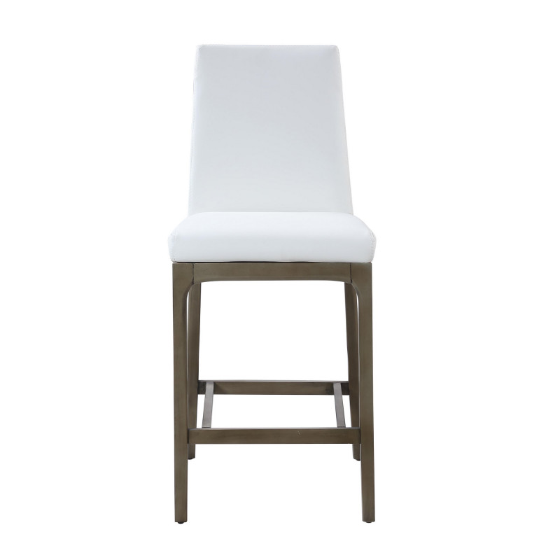Rosario Cs Gry Wht Modern Counter Stool Solid Wood Base 3