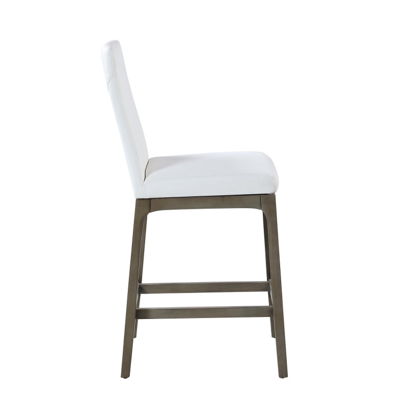 Rosario Cs Gry Wht Modern Counter Stool Solid Wood Base 4