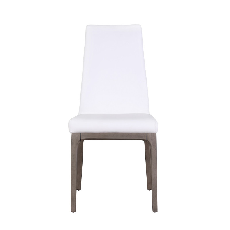 Rosario Sc Gry Wht Modern Contour Back Upholstered Side Chair Solid Wood Base 3