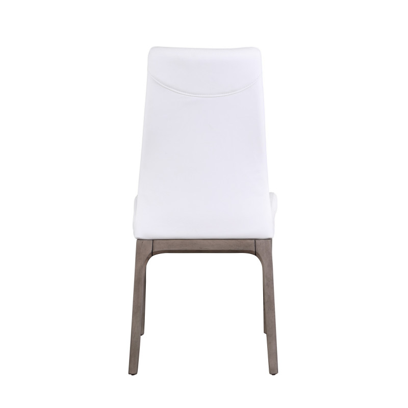 Rosario Sc Gry Wht Modern Contour Back Upholstered Side Chair Solid Wood Base 4