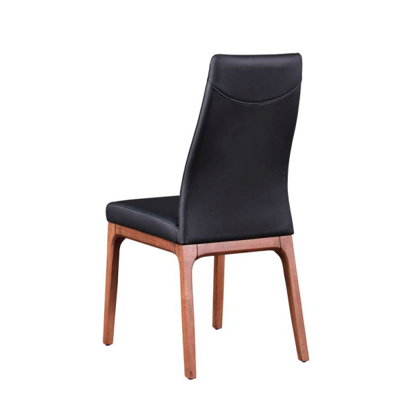 Rosario Sc Wal Blk Chintaly Modern Contour Back Upholstered Side Chair Solid Wood Base Set Of 2 6