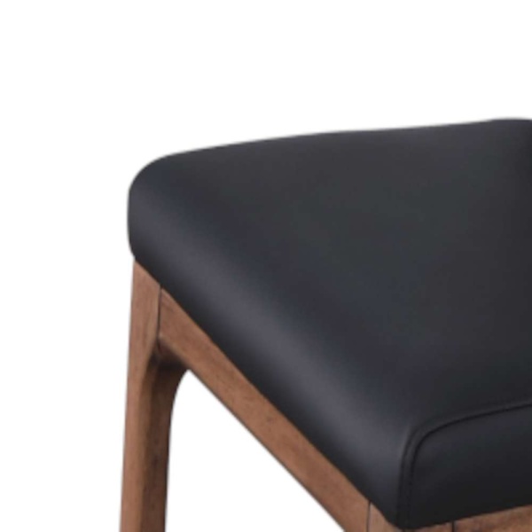 Rosario Sc Wal Blk Chintaly Modern Contour Back Upholstered Side Chair Solid Wood Base Set Of 2 7
