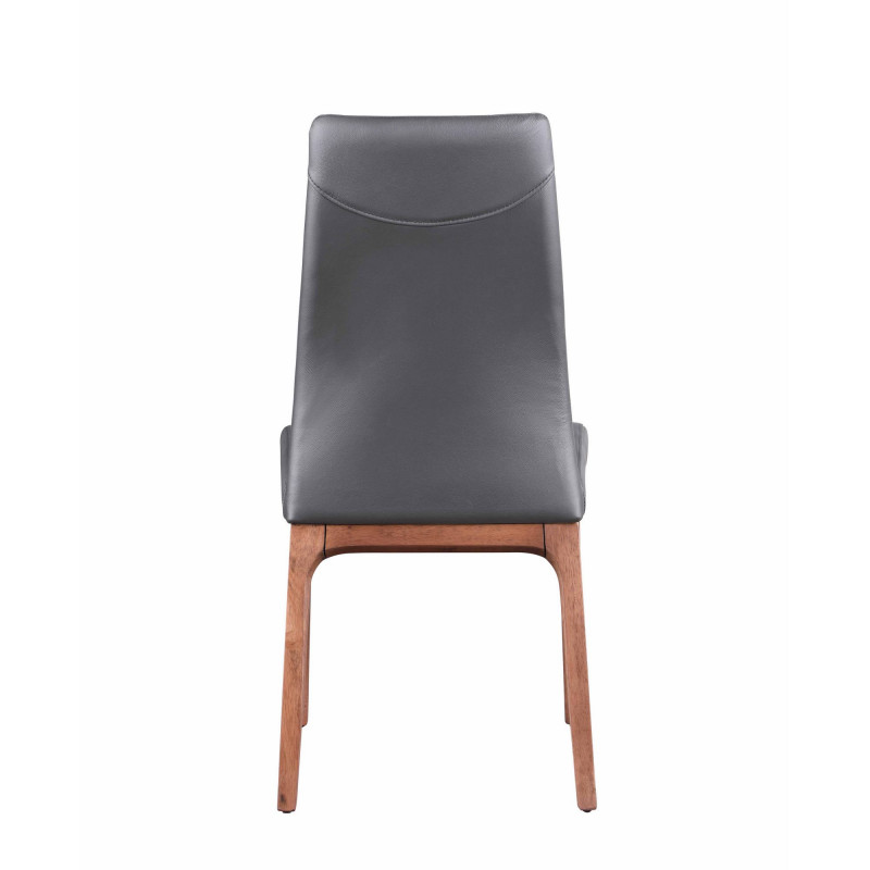 Rosario Sc Wal Gry Modern Contour Back Upholstered Side Chair Solid Wood Base 5