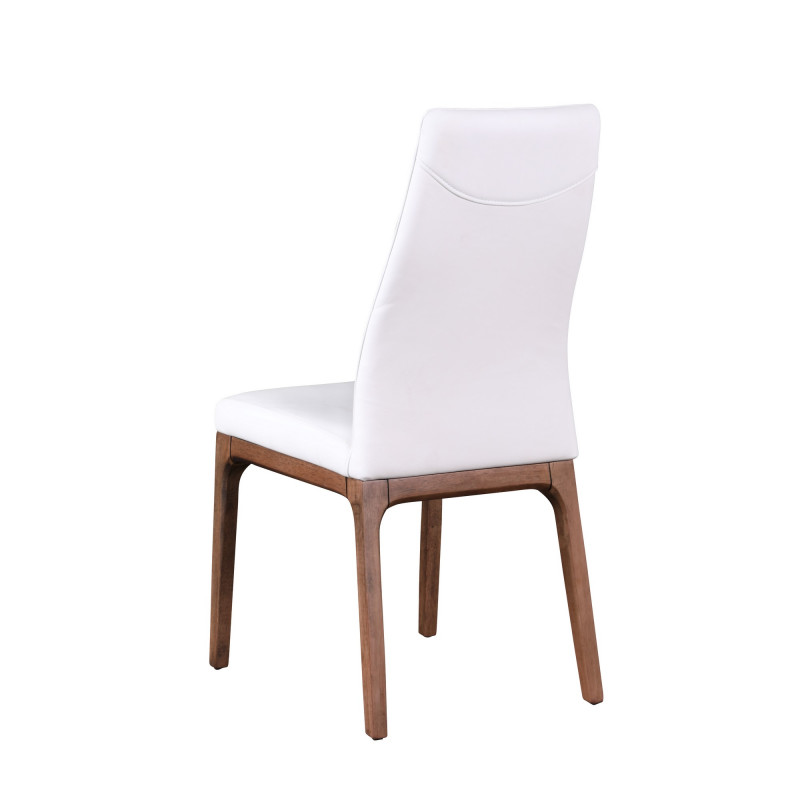 Rosario Sc Wal Wht Modern Contour Back Upholstered Side Chair Solid Wood Base 2