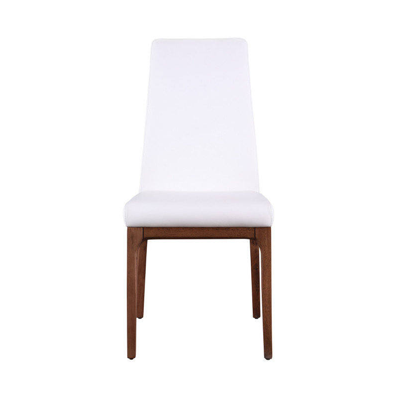 Rosario Sc Wal Wht Modern Contour Back Upholstered Side Chair Solid Wood Base 3
