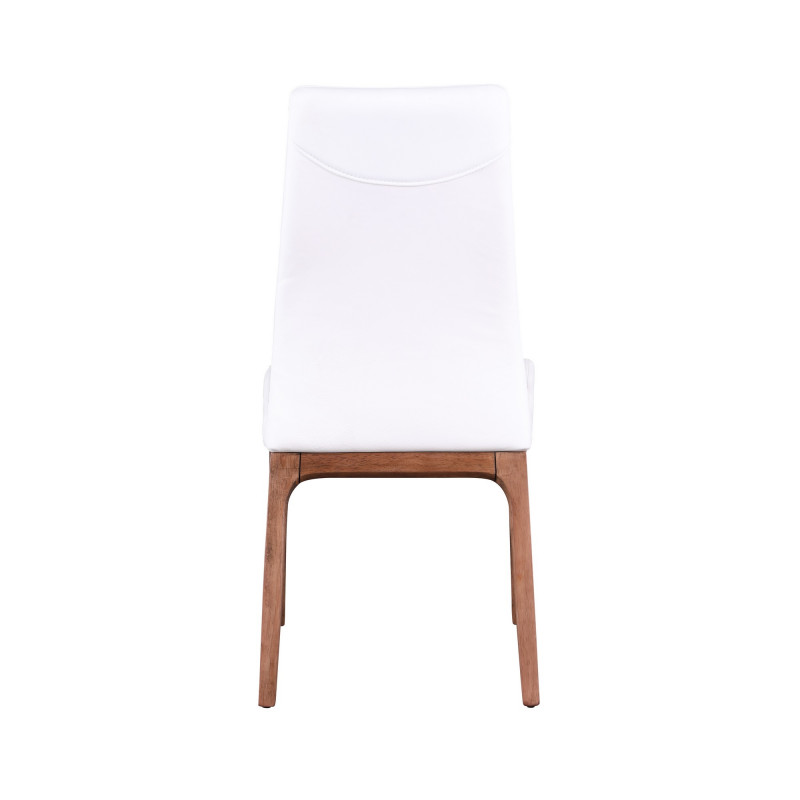 Rosario Sc Wal Wht Modern Contour Back Upholstered Side Chair Solid Wood Base 5