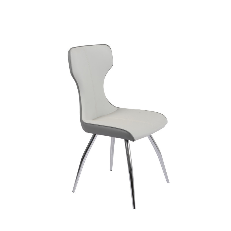 Sandra Sc Gry Contemporary Side Chair Bucket Seat 2