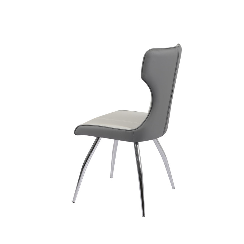 Sandra Sc Gry Contemporary Side Chair Bucket Seat 3