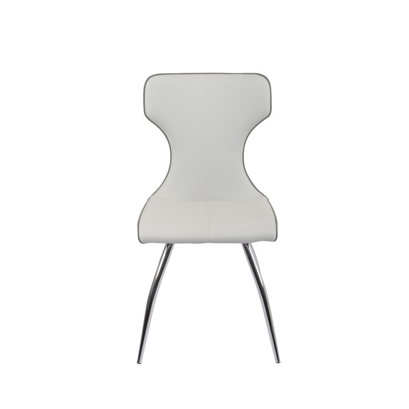 Sandra Sc Gry Contemporary Side Chair Bucket Seat 4