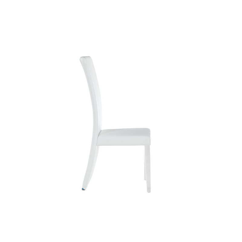 Siena Sc Wht Contemporary High Back Side Chair Acrylic Legs 3