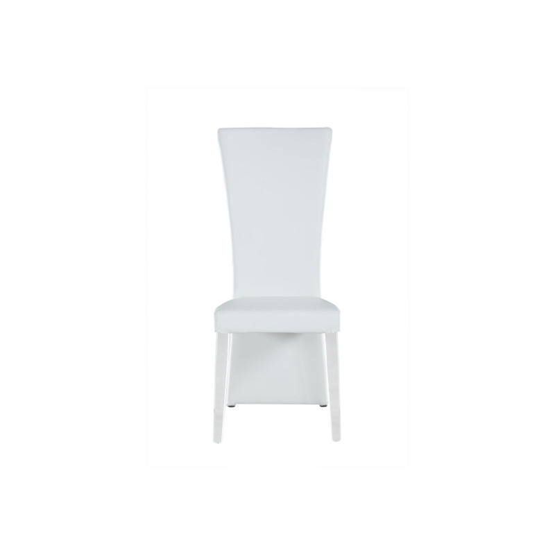 Siena Sc Wht Contemporary High Back Side Chair Acrylic Legs 4