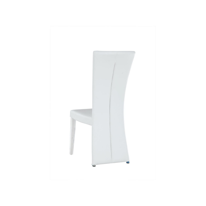Siena Sc Wht Contemporary High Back Side Chair Acrylic Legs 6