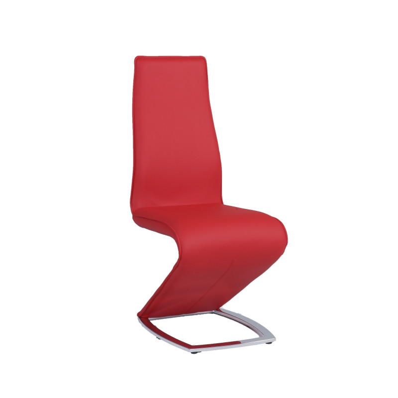 Tara Sc Red Modern Z Shaped Side Chair 1