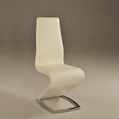 TARA-SC-WHT Modern Z-Shaped Side Chair (Set of 2)