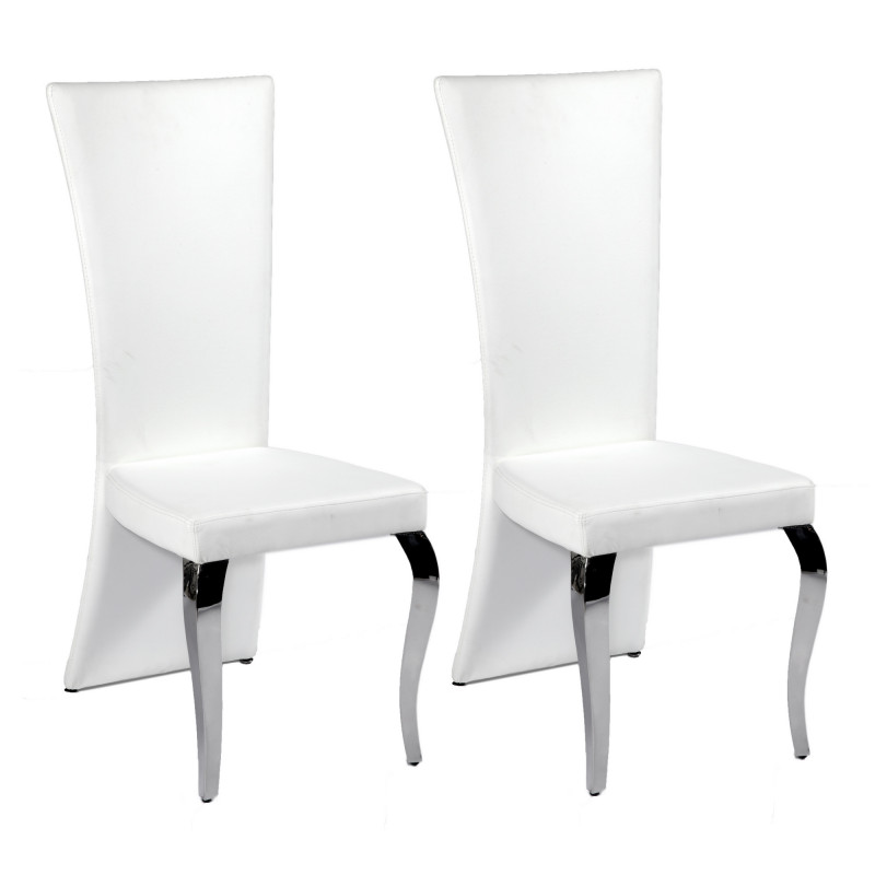 Transitional Rectangular High-Back Side Chair (Set of 2)