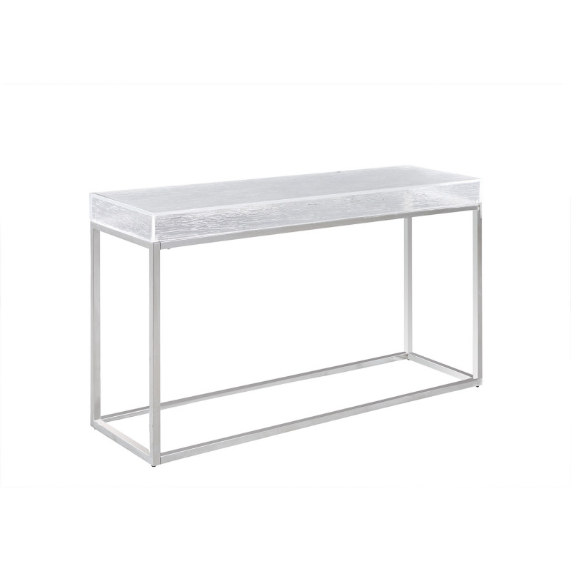 VALERIE-ST Contemporary Sofa Table  Acrylic Top & Stainless Steel Frame