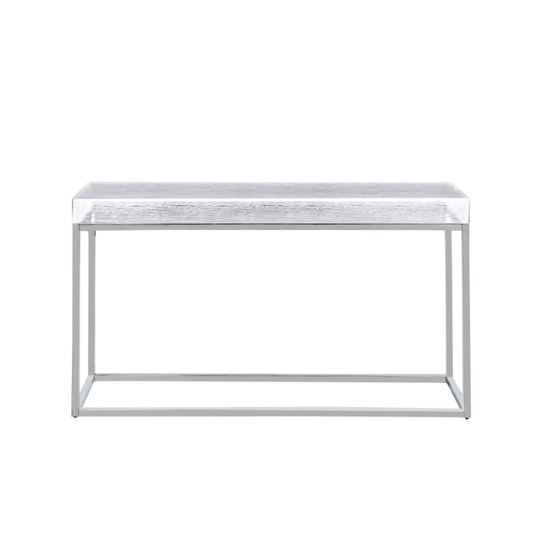 Valerie St Contemporary Sofa Table Acrylic Top Stainless Steel Frame 3