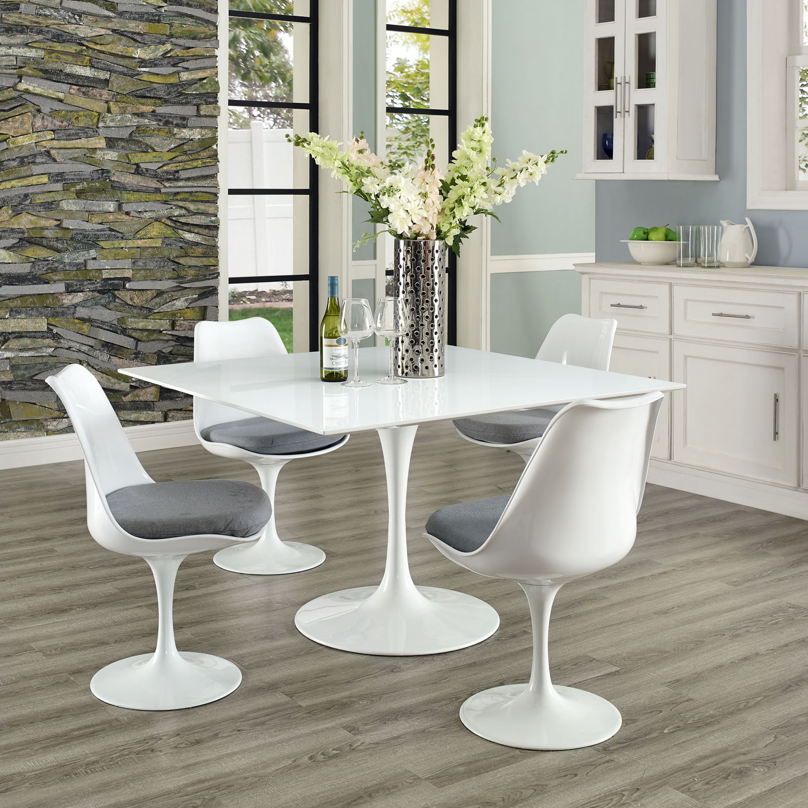 Lippa Square White Dining Table