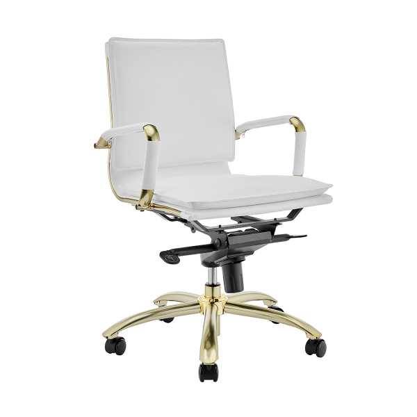 01263WHTMBG Gunar Pro Low Back Office Chair