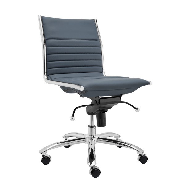 01266BLU Dirk Low Back Office Chair w/o Armrests