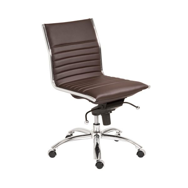 01266BRN Dirk Low Back Office Chair w/o Armrests