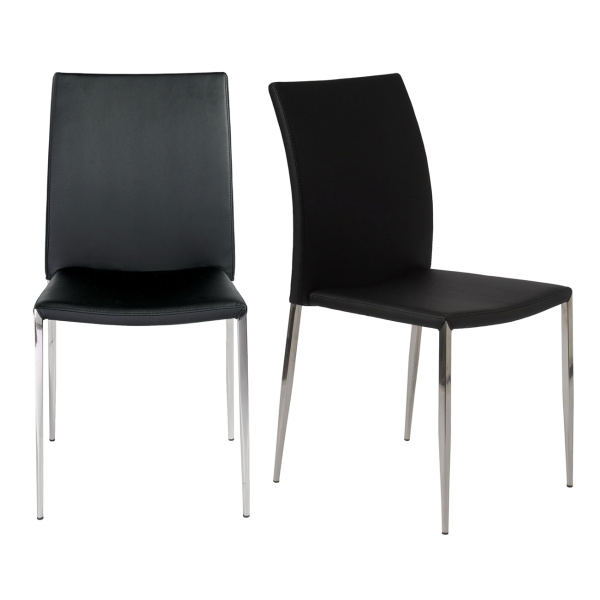 02348BLK-MP2 Diana Stacking Side Chair (Set of 2)