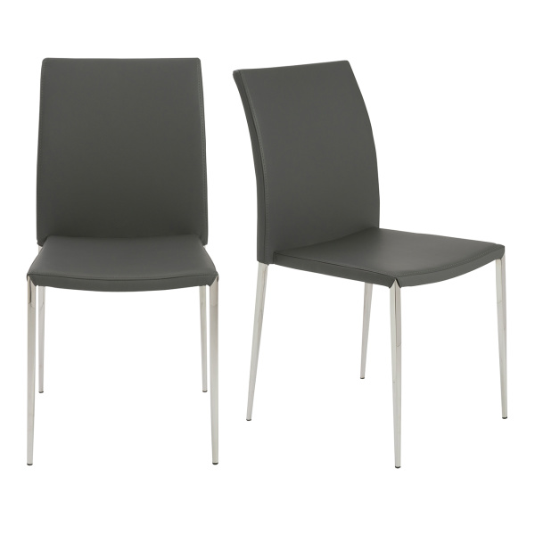 02348GRY-MP2 Diana Stacking Side Chair (Set of 2)
