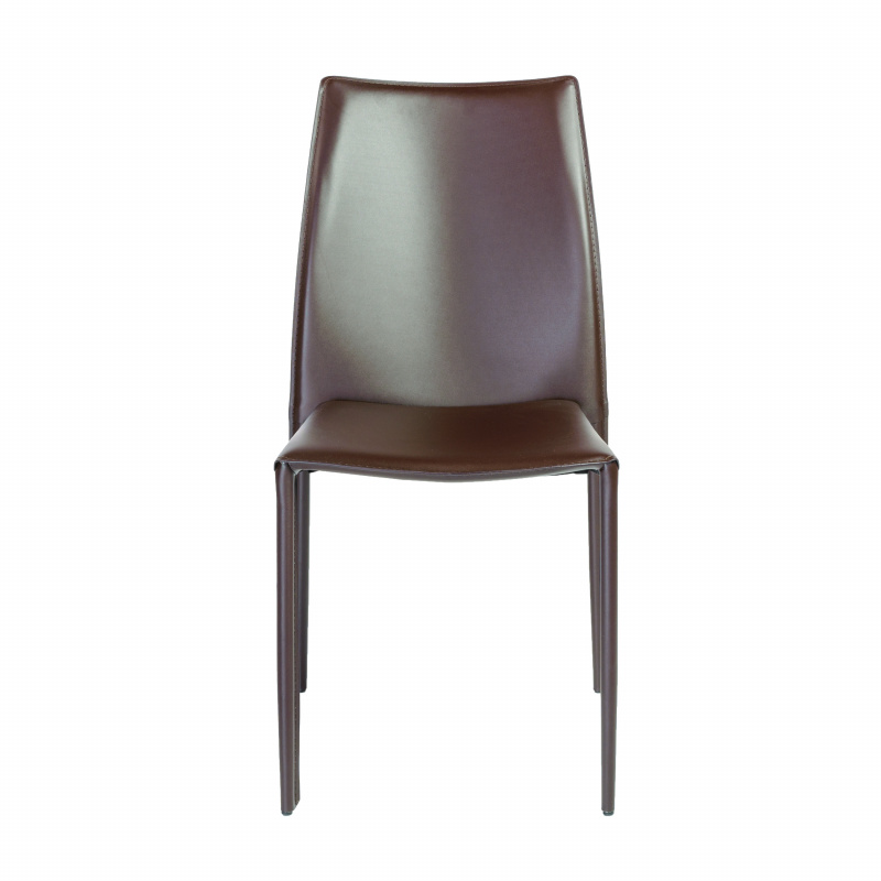 02350BRN-MP2 Dalia Stacking Side Chair in Brown (Set of 2)