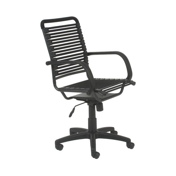 02570BLK Bungie Flat High Back Office Chair
