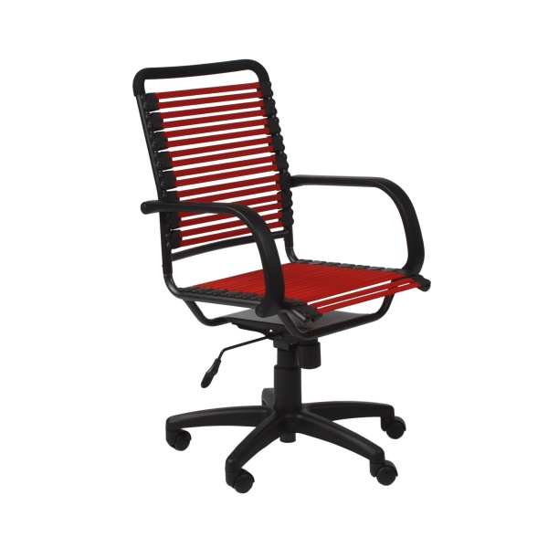 02570RED Bungie Flat High Back Office Chair