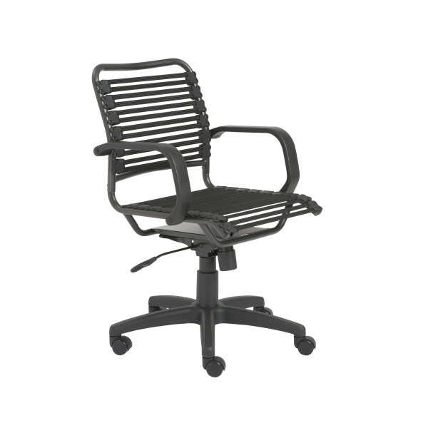 02572BLK Bungie Flat Mid Back Office Chair