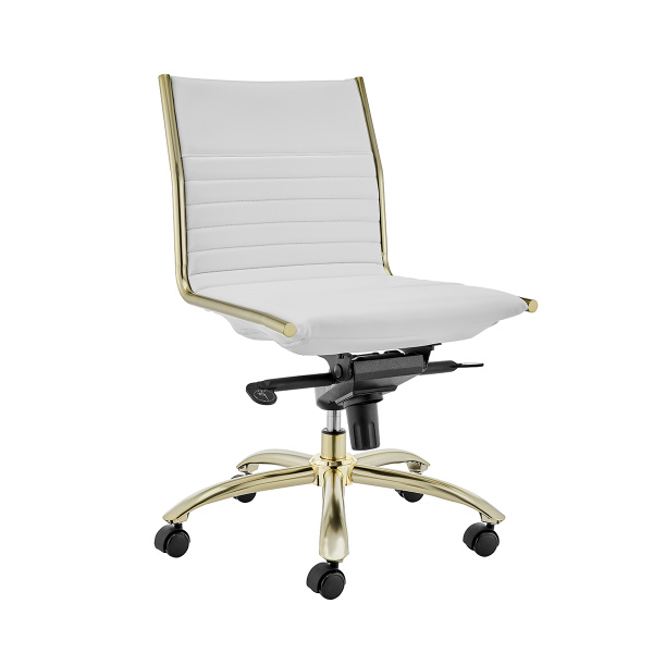 10676WHTMBG Dirk Low Back Office Chair w/o Armrests