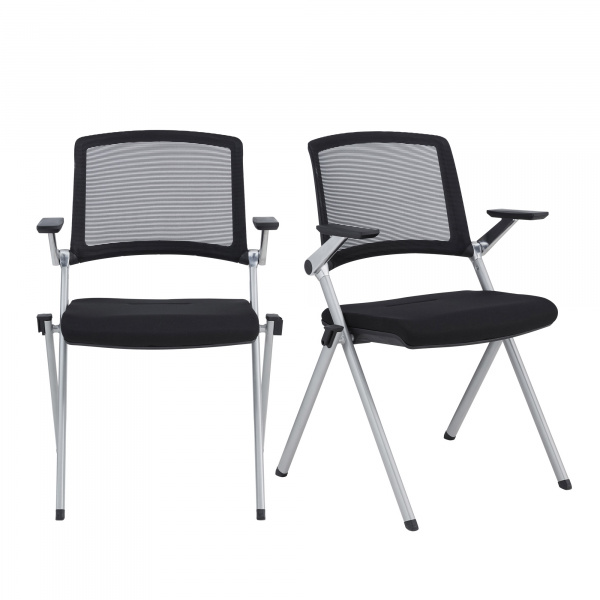 12100BLK Hilma Stacking Visitor Chair - Set of 2
