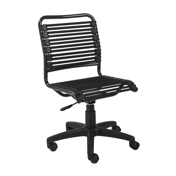 12540BLK Allison Bungie Flat Low Back Office Chair