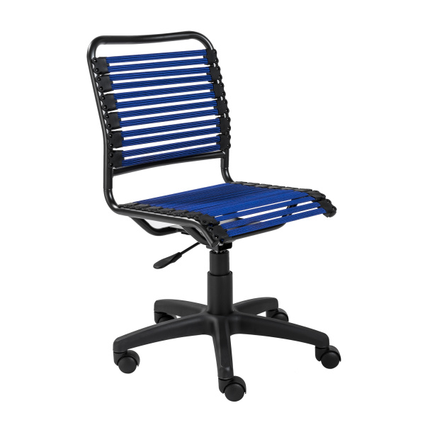 12540BLU Allison Bungie Flat Low Back Office Chair