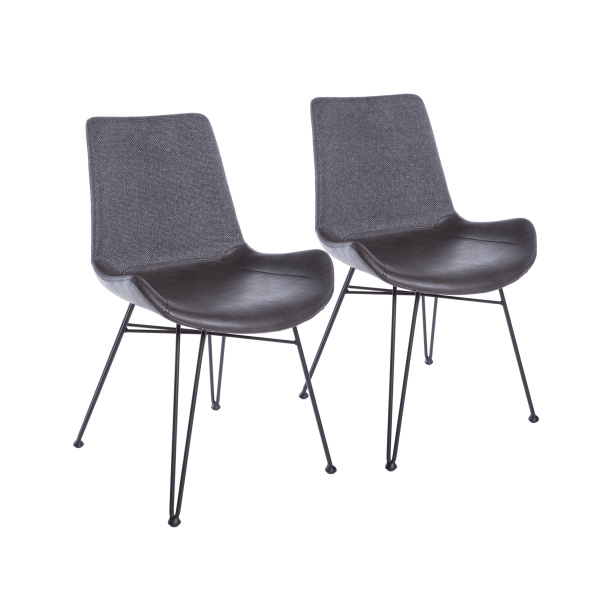 17635DKGRY Alisa Side Chair (Set of 2)