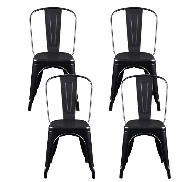 94210MTBLK Corsair Stacking Side Chair (Set of 4)