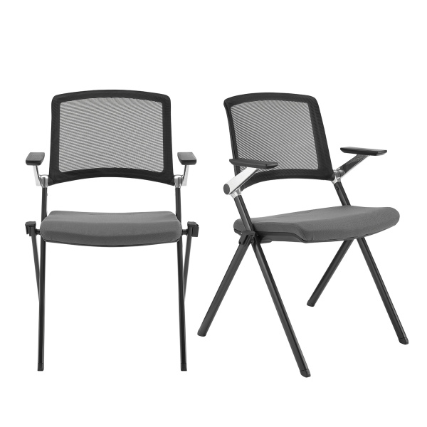 12100GRY Hilma Stacking Visitor Chair Set of 2