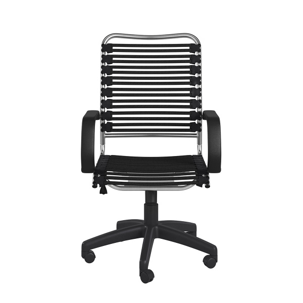Euro Style 12545blk Allison Bungie Flat High Back Office Chair 1