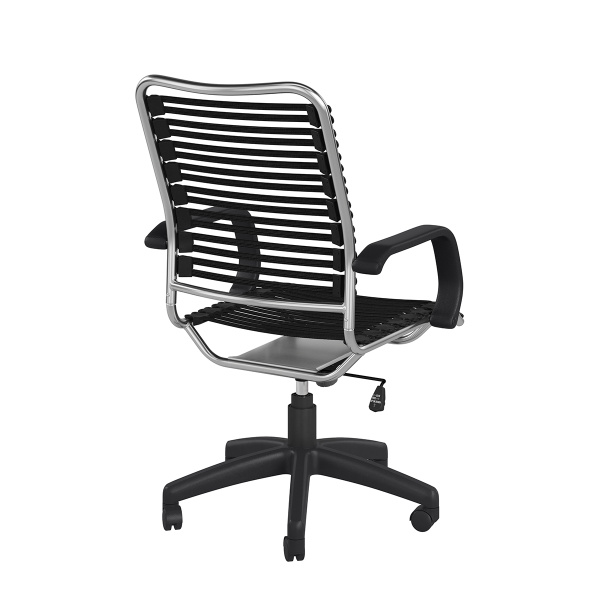 Euro Style 12545blk Allison Bungie Flat High Back Office Chair 3