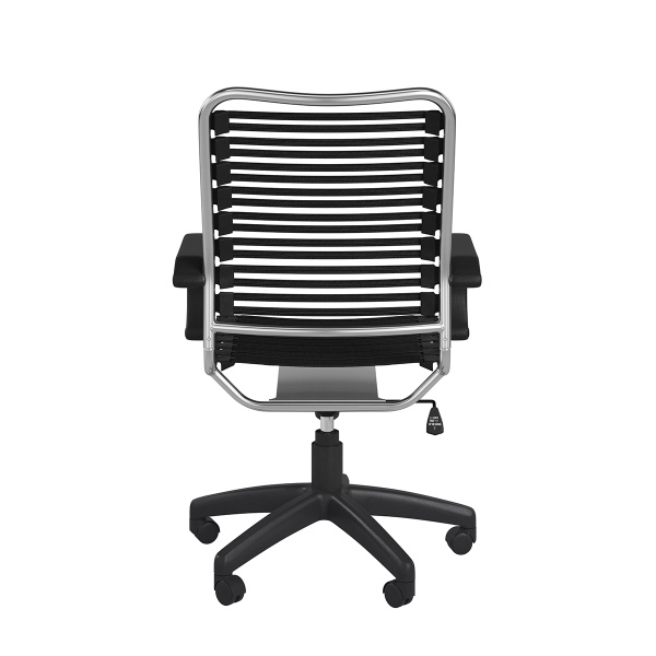 Euro Style 12545blk Allison Bungie Flat High Back Office Chair 4