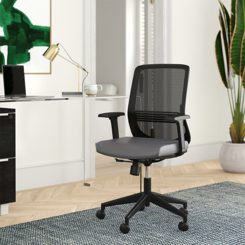 39003BLK Spiro Office Chair with Adjustable Arms