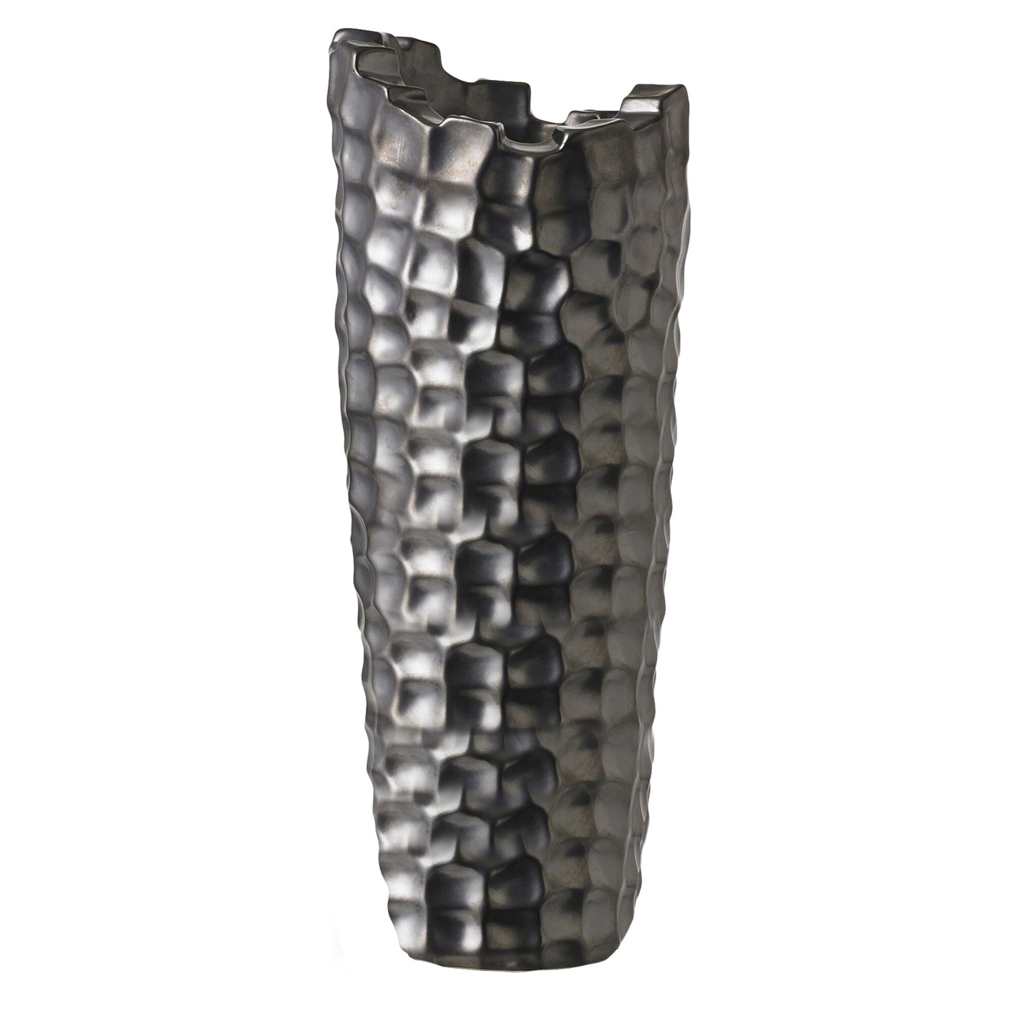 Random Grid Vase-Graphite-Tall 7.10060 in Gray by Global Views
