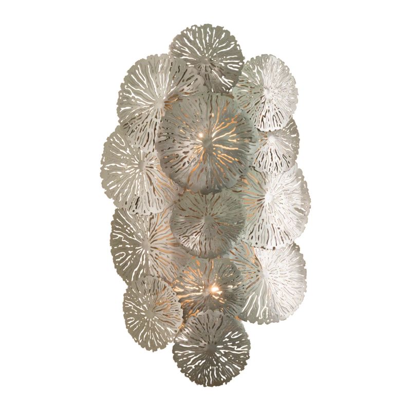 7.90567 Global Views Lily Pad Wall Sconce-Antique Nickel 7.90567
