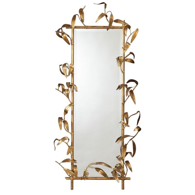 8.80833 Global Views Bamboo Mirror-Antique Gold 8.80833
