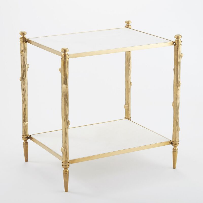 8.82037 Global Views Arbor Side Table-Brass 8.82037